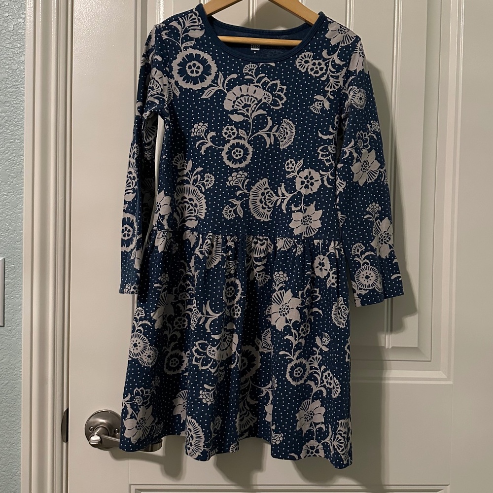 Tea Collection Blue Print dress size 8